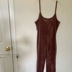 Brownish Velvet Jumpsuit